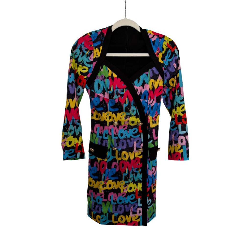 Multi-color 'Love' Dress (Small)